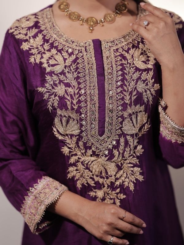 Purple Dori Work Suit Set