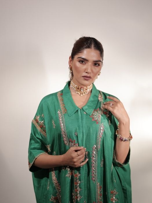 Green Gotta Pati Suit Set