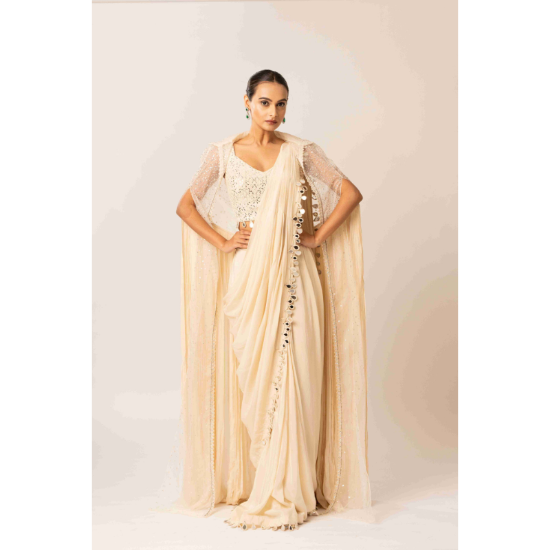 Drape Saree and Lucknow Work