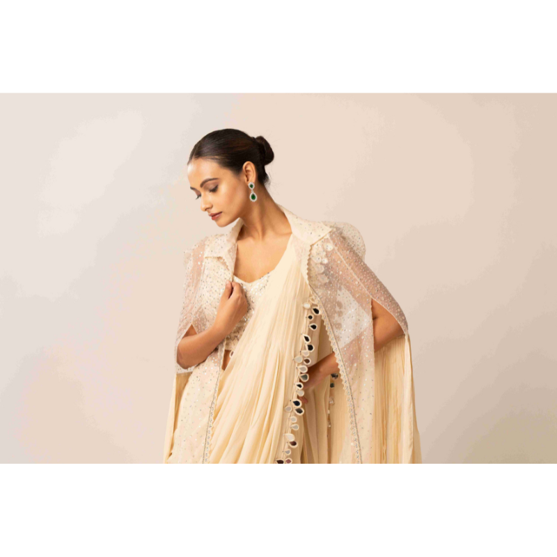 Drape Saree and Lucknow Work