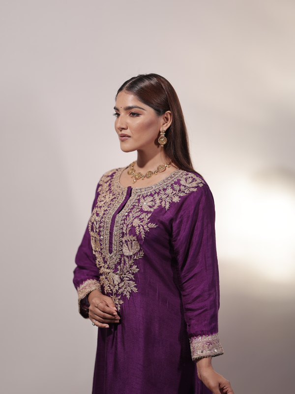 Purple Dori Work Suit Set