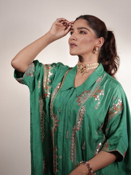 Green Gotta Pati Suit Set
