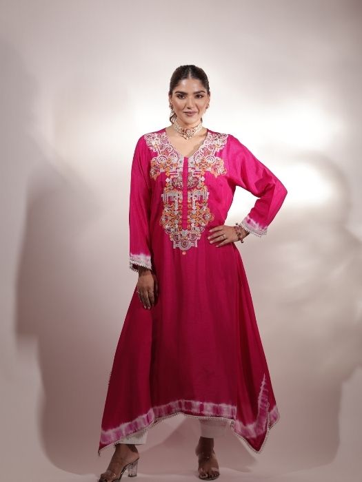 Pink Zardozi Work Suit Set