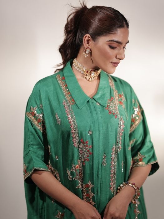 Green Gotta Pati Suit Set